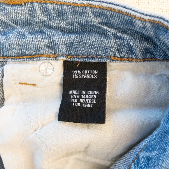 Prosperity Denim Shorts Size 25 Blue Distressed Frayed Hem Cutoff Jean Shorts - Picture 4 of 4